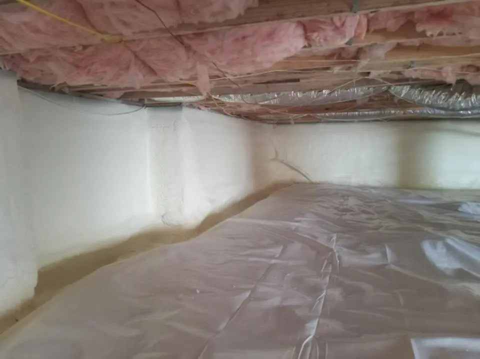 Crawl space encapsulation with closed-cell spray foam for Attic Insulation in Frankford